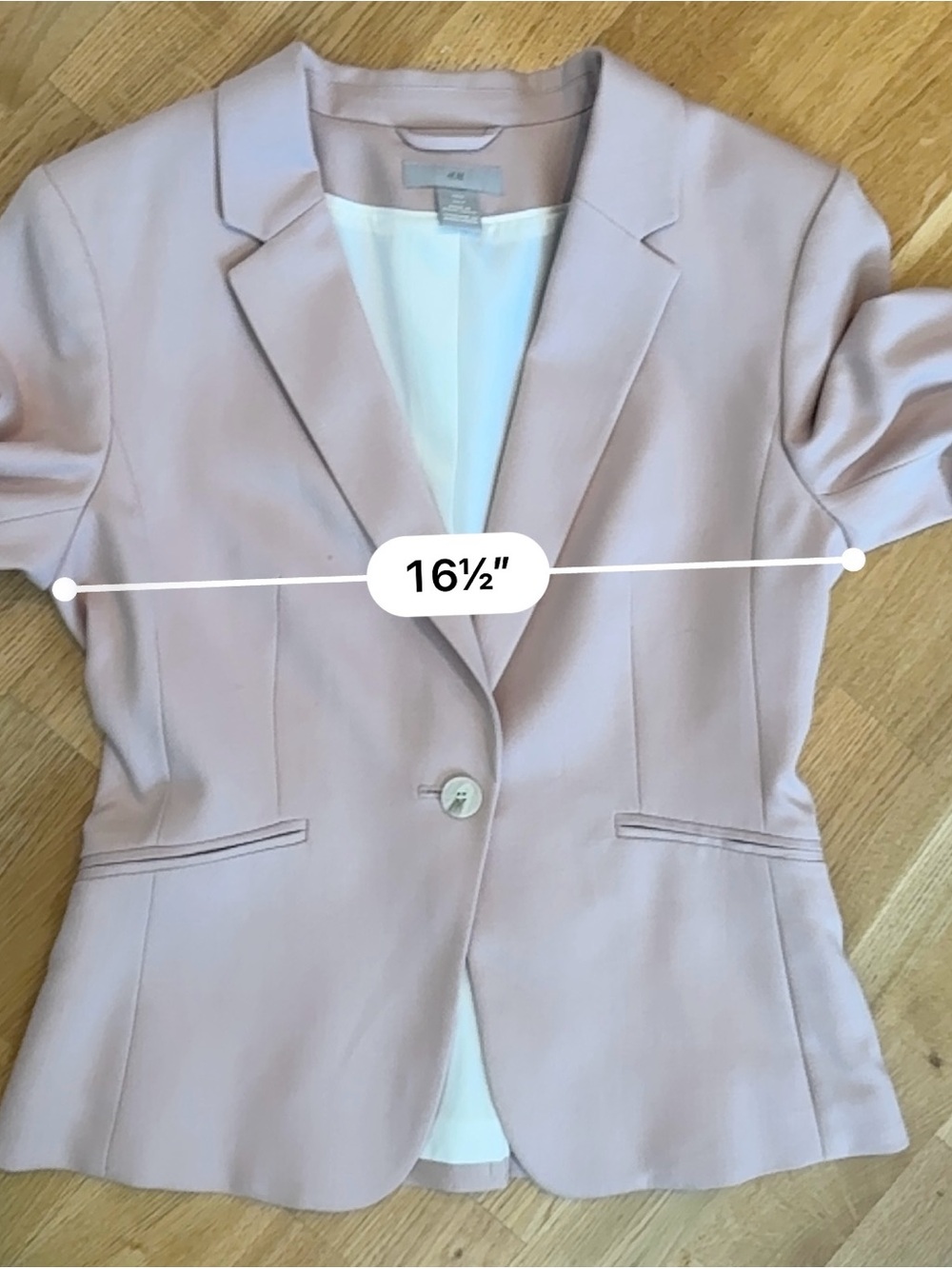 H&M Women's Dusty Pink Tailored Blazer - Picture 8 of 13